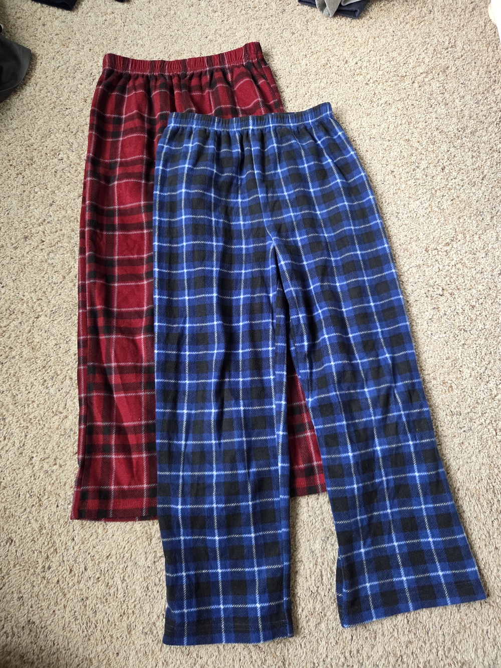 Cuddl Duds Kids Plaid Pajama Bottoms - Red and Blue